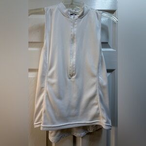 Canari Women’s White Sleeveless Zip-Front Top Bike Cycling Jersey Size L